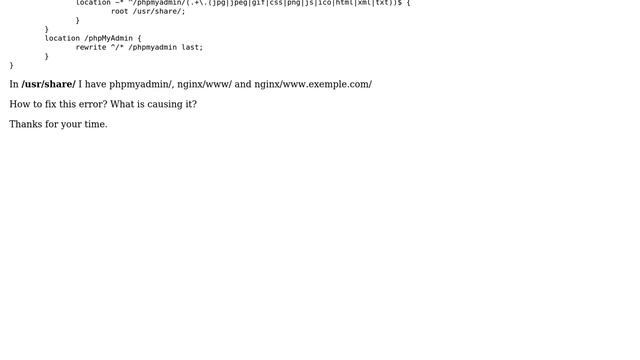 Cant get access to phpmyadmin with nginx under debian "No input file specified." смотреть онлайн