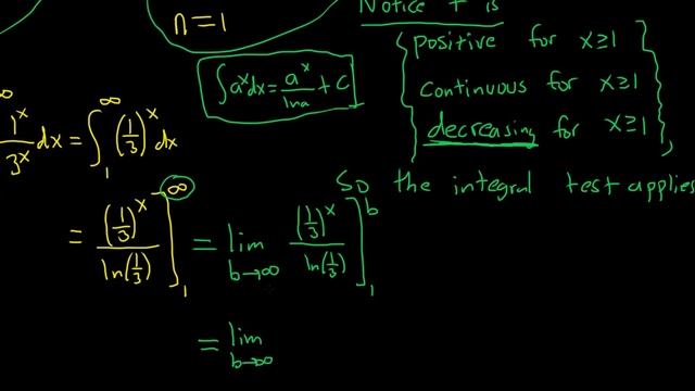 Integral Test for Infinite Series SUM(1/3^n) смотреть онлайн
