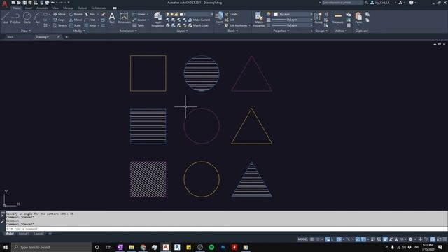 Autocad Hatch - Part 4 | Hatch Properties - Angle | Autocad 2021 Tutorial смотреть онлайн