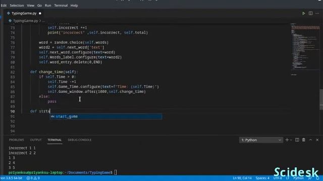 How to make typing speed test app python | Part 2 | Hindi | typing app kaise banaye| Scidesk смотреть онлайн