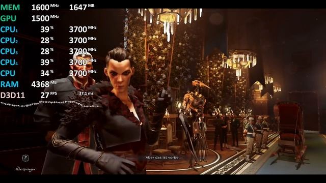 Dishonored 2 AMD Ryzen 3 2200G Vega 8 Gameplay Benchmark GPU@1500Mhz смотреть онлайн