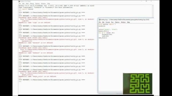 Графический модуль turtle в python