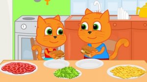 Família de Gatos - Novo Batom Para Mamãe Desenho Animado em Português Brasil