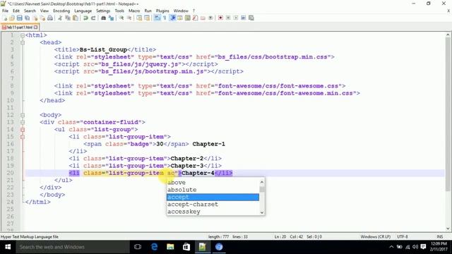 Lecture 9 Bootstrap List Group смотреть онлайн