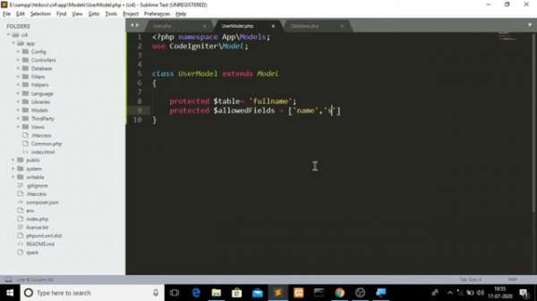 Codeigniter 4 Database Connection With Model