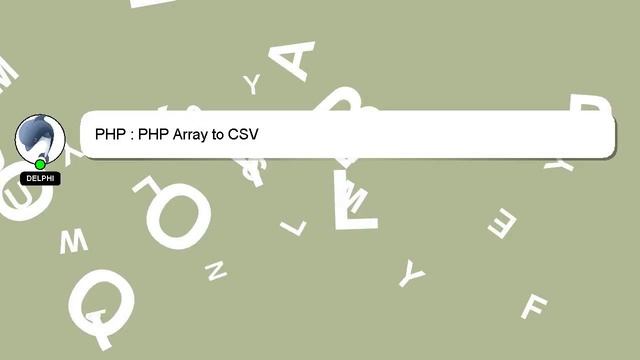 PHP : PHP Array to CSV смотреть онлайн