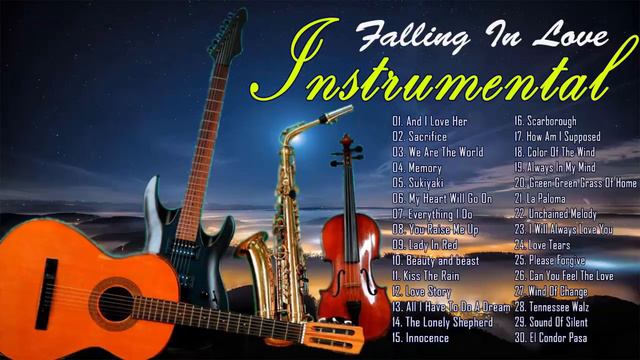 Top 100 Sax, Guitar, Violin, Panflute Instrumental Love Songs💖 Best Relaxing Instrumental Music