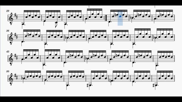 Classical Guitar School, Book 1A, Page 46-47 Etude in D Major by Heinrich Albert (1870-1950) смотреть онлайн