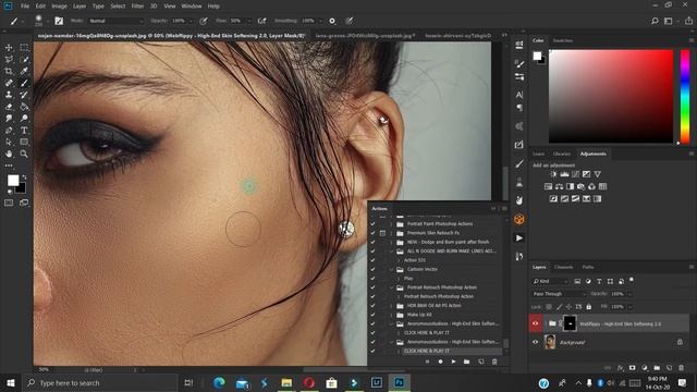 High-End Skin Retouching & Sculpting in Photoshop Free Action смотреть онлайн