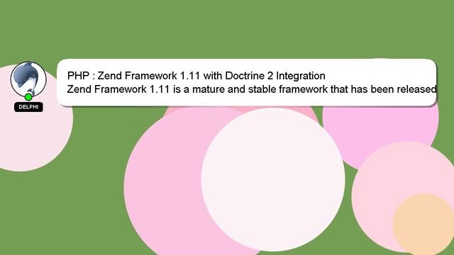 PHP : Zend Framework 1.11 with Doctrine 2 Integration смотреть онлайн