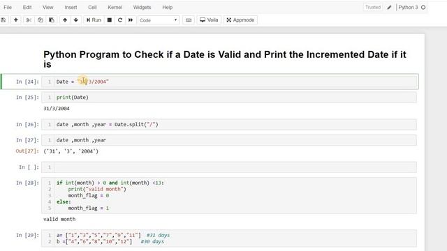 Check if a date is Valid and get the Incremented Date || GENERAL PYTHON PROGRAMMING QUESTIONS(Part2 смотреть онлайн