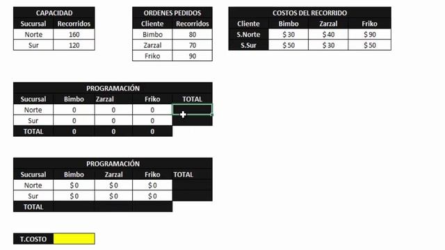 Ejercicio de solver con minimización en Excel смотреть онлайн