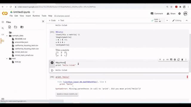 03 Code Cells - Introduction to Google Colaboratory (Colab) for Research смотреть онлайн