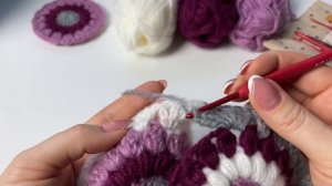 ВЯЖЕМ ПРОСТОЙ ПЛЕД: БАБУШКИН КВАДРАТ «ЛУЧИСТЫЙ» ??? / HOW TO CROCHET SUNBURST GRANNY SQUARE