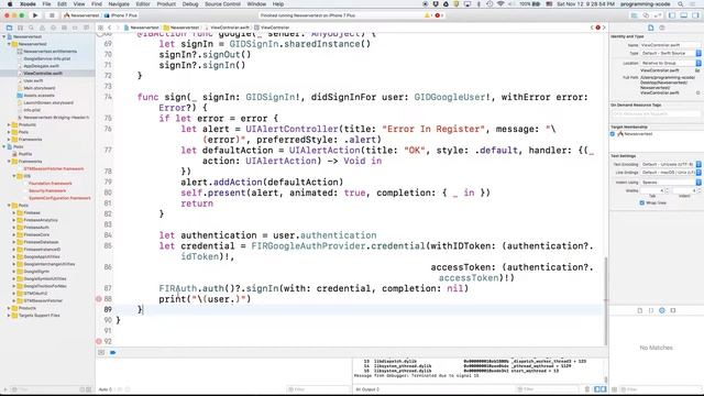 iOS 10 Swift 3 Xcode 8 Firebase tutorials: Adding google Sign In part 2 смотреть онлайн