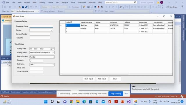 Bus Ticket Booking System | VB.net MySQL Project Tutorial | VB.net CRUD Project смотреть онлайн