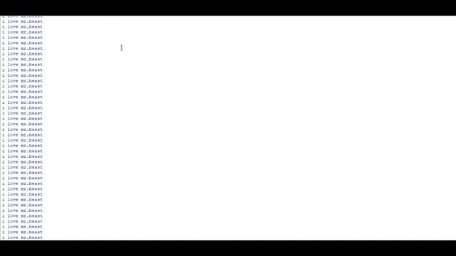 printing "i love mr.beast" infinite times for 1 hour in python смотреть онлайн