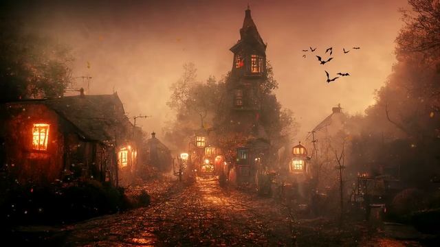 Halloween Ambience ? Abandoned Haunted Town, Spooky Sounds, Relaxing Halloween Music