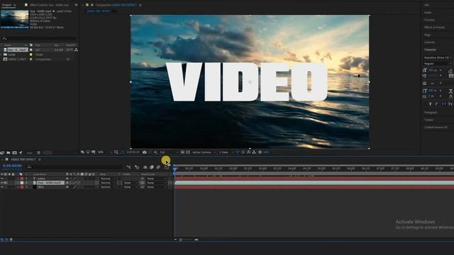 How To Create Video Inside Text Effect In After Effects | Clipping Mask In After Effects | Tutorial смотреть онлайн