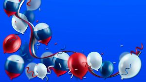 Футаж для видео монтажа воздушные шары на черном и зеленом фоне | С Днем России! День независимости.