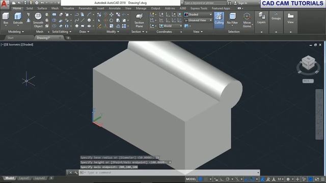 AutoCAD 2018 Tutorial for Beginners 107 HOW TO SHELL THE OBJECT IN AUTOCAD 2018# смотреть онлайн