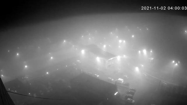 Образование тумана в Москве. 2 ноября 2021. Щербинка смотреть онлайн