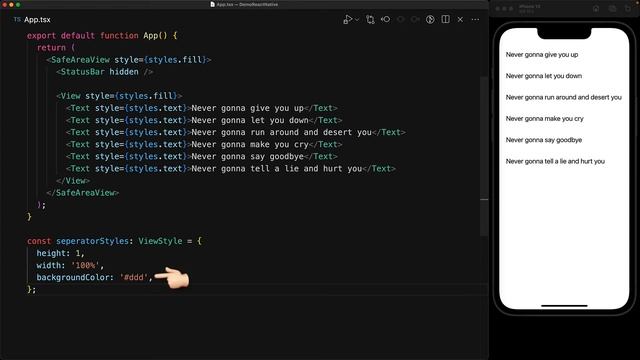Separator (Custom Component) // hr tag for React Native смотреть онлайн