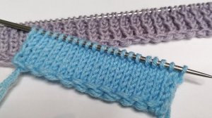 Крестообразный набор петель (болгарский зачин). Набор петель с утолщенным краем