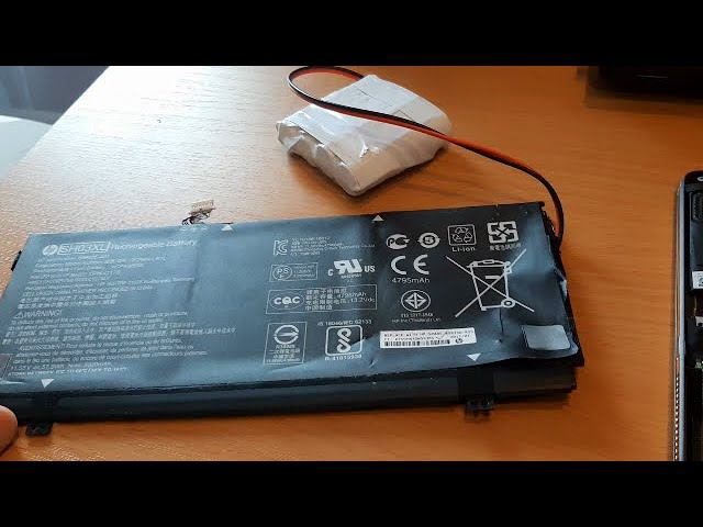 Ремонт ноутбука HP часть 2, замена банки SH03XL на аккумуляторы серии 18650. смотреть онлайн