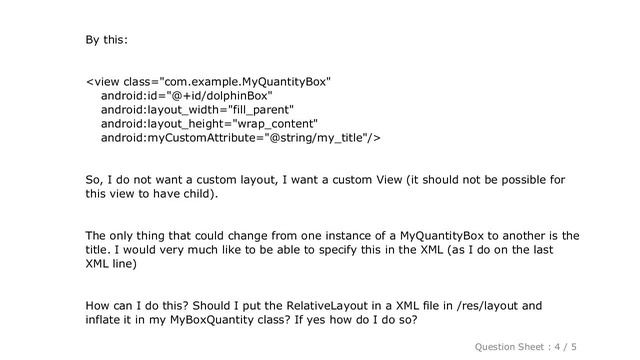 Android : Create a custom View by inflating a layout? смотреть онлайн
