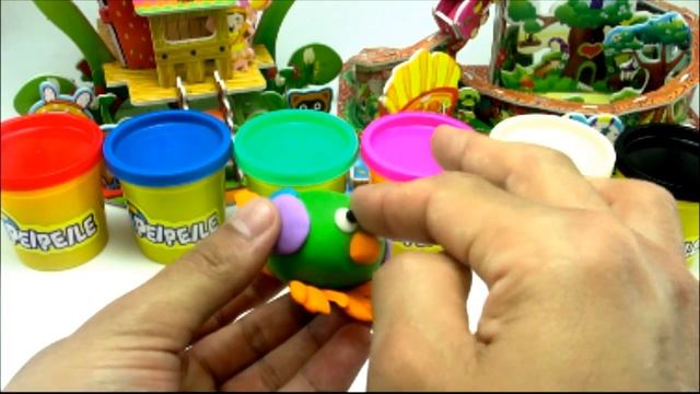 How to make birds from Play Doh. Как сделать птичек из пластилина. смотреть онлайн