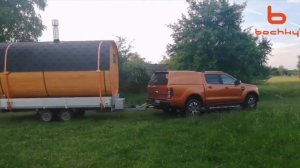 Баня бочка на прицепе от bochky.ru.