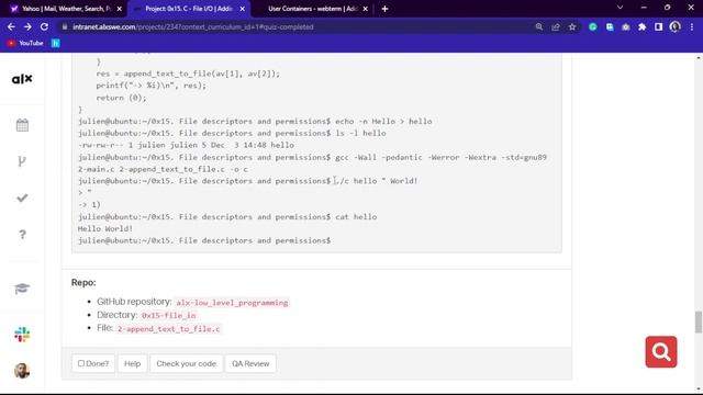0x15. C - File I/O; ALX : step by step process смотреть онлайн