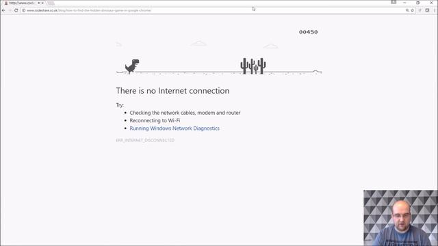 How to find the hidden dinosaur game in Google Chrome - Can you beat my score? смотреть онлайн