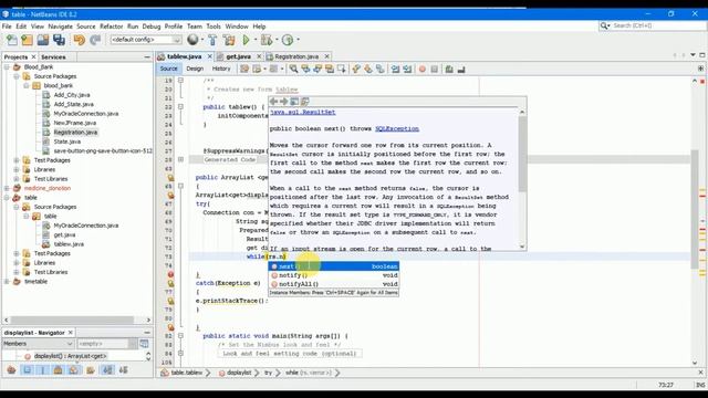 Display data from database into jtable in java смотреть онлайн