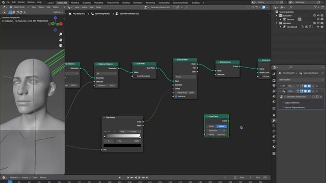 Create Crazy Geometry Node Meshes for Faces with Human Generator in Blender | Tutorial смотреть онлайн