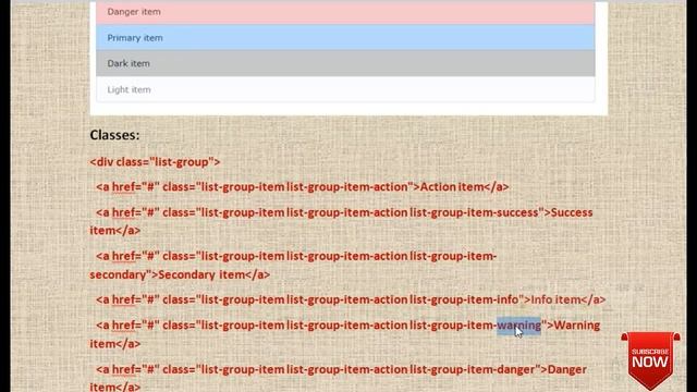 Bootstrap list group badges | Link with contextual classes | List group badges classes смотреть онлайн