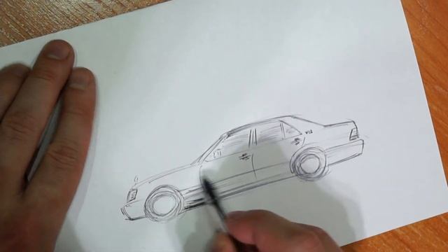Как нарисовать машину Мерседес Бенц Кабан How to draw a car Mercedes-Benz смотреть онлайн