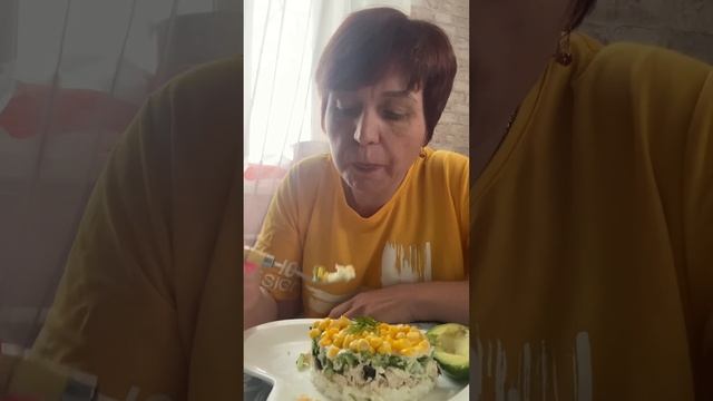 Мукбанг салат на обед❤️❤️?