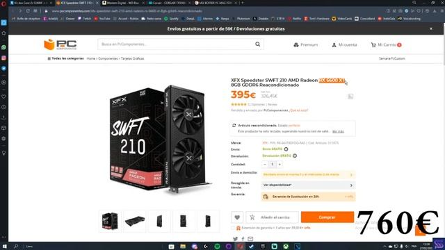GAMING PC 980€ | i5 12400F RX 6600 XT 16go DDR4 1to SSD смотреть онлайн