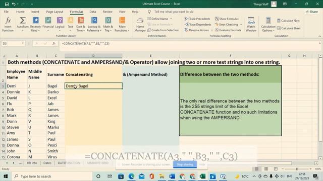How to Concatenate & Ampersand to join two or more text strings Excel смотреть онлайн