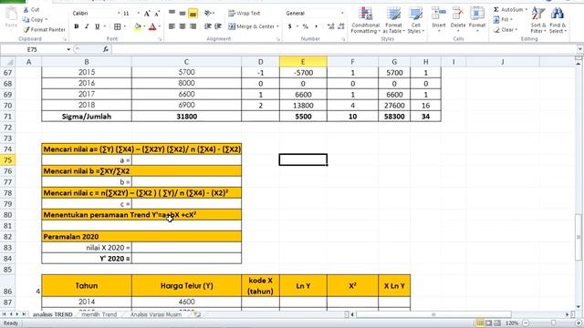 ANALISIS TREND - Part 1 - Data Ganjil - Menggunakan Ms. Excel смотреть онлайн