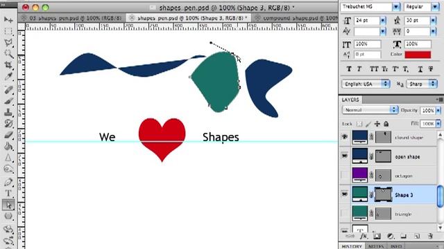 22 Adobe Photoshop CS5 Vector Shapes and Pen Tool смотреть онлайн