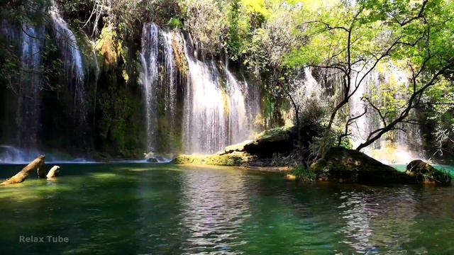 Relaxing Music with Nature Sounds - Waterfall | Peaceful Ambience for Spa, Yoga and Relaxation | 1h смотреть онлайн