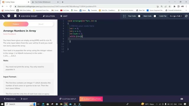 Arrange Numbers in Array (Coding Ninja ) смотреть онлайн