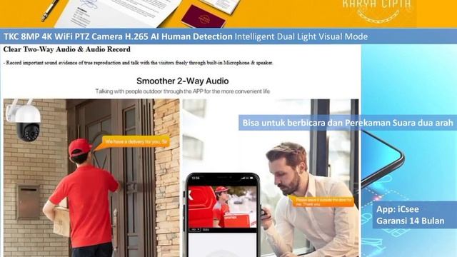 TKC 8MP IP66 PTZ 4K #CCTV IP Kamera Wifi tanpa internet. "BISA!!!"# AI Support NVR Hikvision Dahua смотреть онлайн