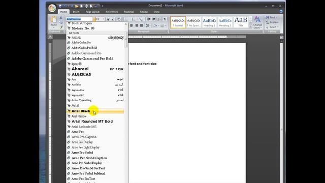 How to Change Font Style and Font Size in Microsoft Word 2007 смотреть онлайн