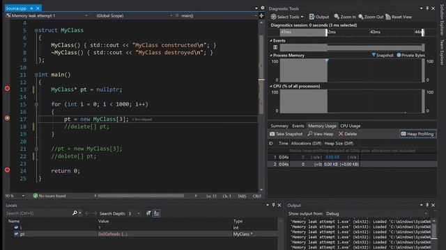 Visual Studio Debugger, Pointers, Memory смотреть онлайн
