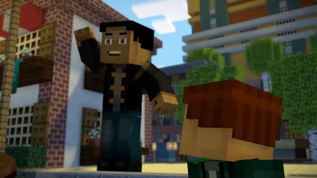Minecraft: Story Mode 2 (1B) "Beacon Town!"-Reid TDR Lets Play, Dad and Son, no bad words,YouTube смотреть онлайн