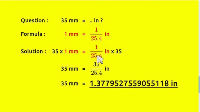 35mm to inches смотреть онлайн